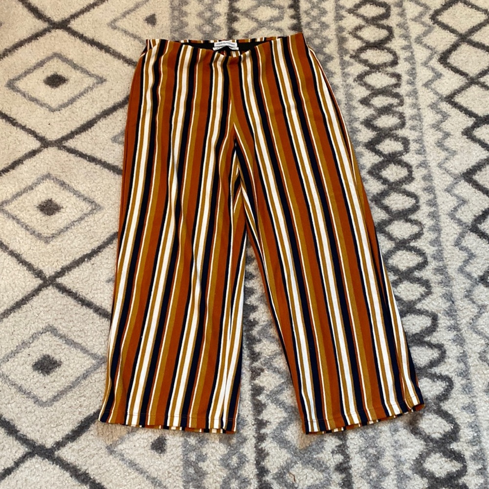 urban outfitters stripped wide leg pants